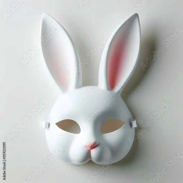 Fototapeta White mask on a white background.