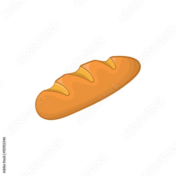 Fototapeta Loaf icon in cartoon style on a white background