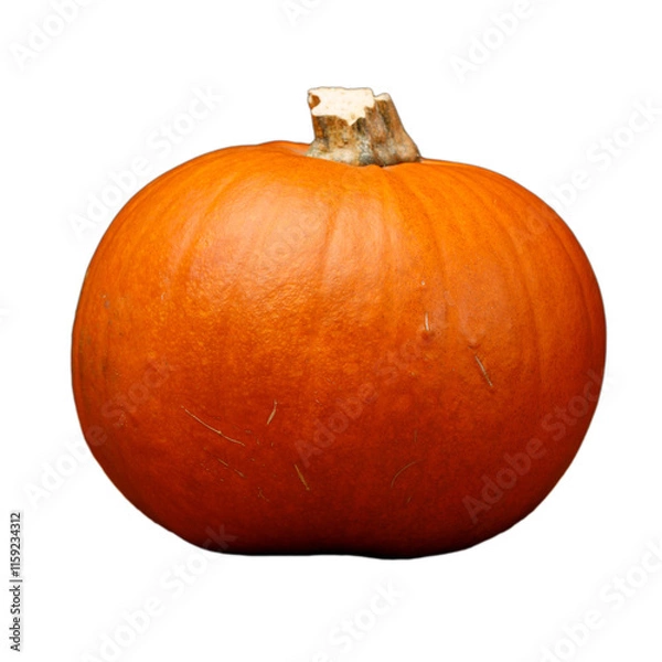 Fototapeta Orange pumpkin on isolated transparent background. Transparent PNG available