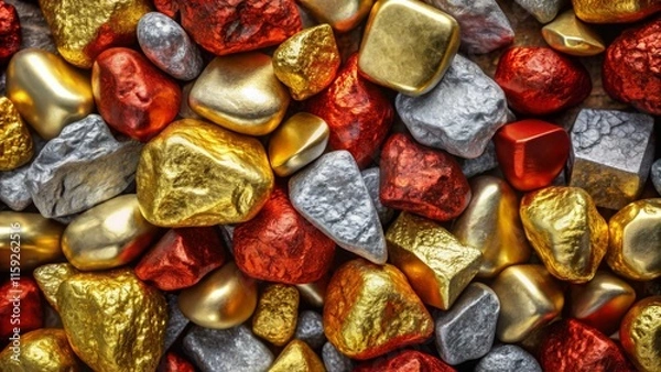 Fototapeta Colorful Decorative Pebbles for Background and Art