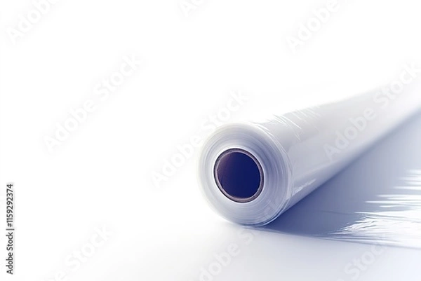 Fototapeta roll of plastic sheeting used for protecting floors during renovations