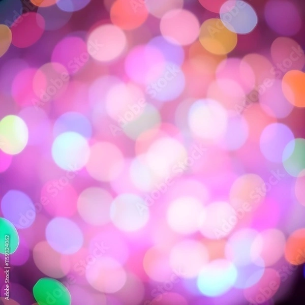 Fototapeta colorful festive abstract blurred bokeh background Generative ai 