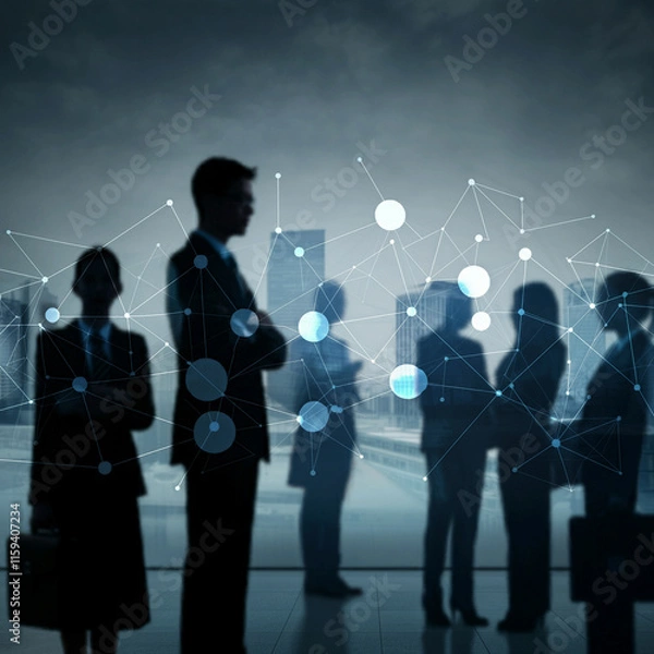 Obraz ネットワークで加速するビジネスのイメージ