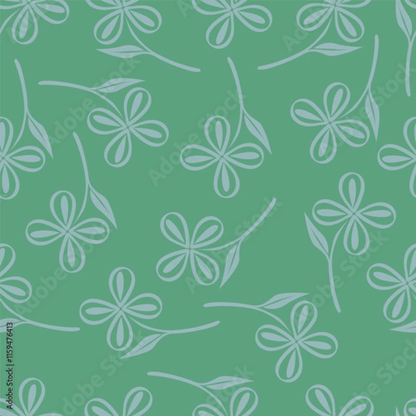 Fototapeta Seamless floral pattern