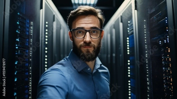 Fototapeta Professional Consultant in Technology Office Setting