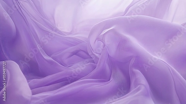 Obraz Draped Lavender Fabric Softly Flows Creating Elegant Curves