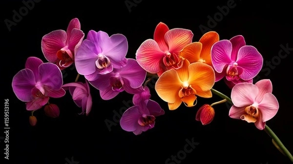 Fototapeta Green Leaf Collection: Artistic Watercolor and Detailed Digital Illustrations Featuring Clovers, Tropical Leaves, Falling Foliage, and Textured Dry Leaves - Perfect for Nature-Themed Designs and Decor