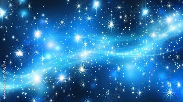 Obraz Sparkling Stars Across A Blue Night Sky