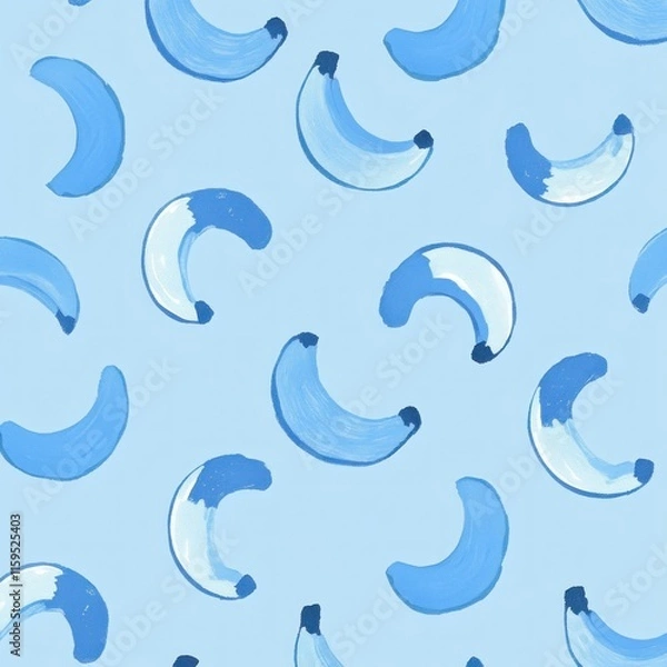 Fototapeta Light blue crescent shapes pattern.
