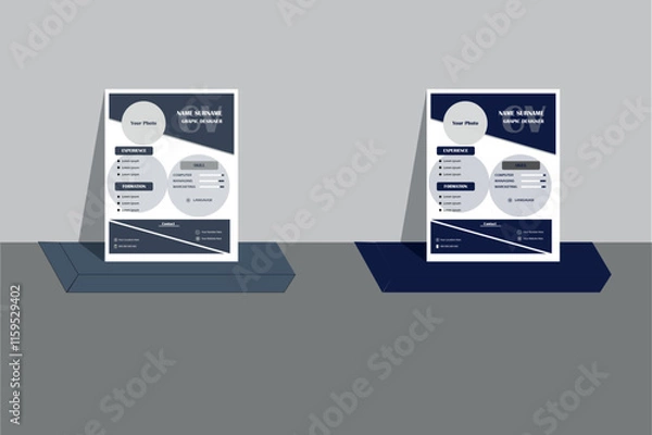 Obraz Mordern attractive CV Design with vector and RGB color