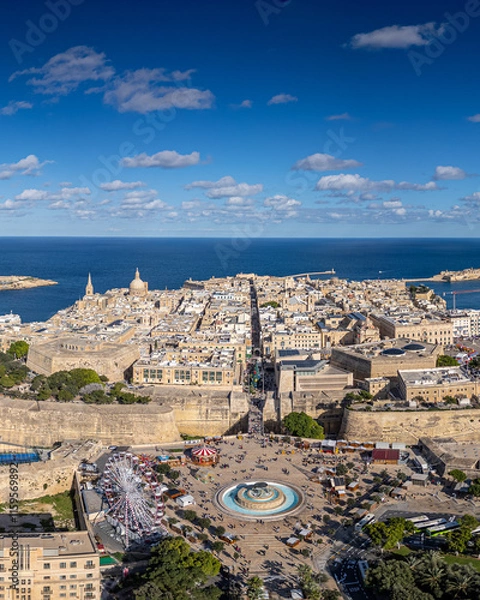 Fototapeta Aerial photo from Valetta, Malta