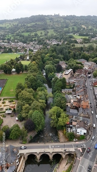 Obraz The Charm of Matlock Bath from the Sky