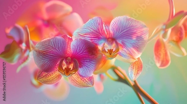 Obraz Green Leaf Collection: Artistic Watercolor and Detailed Digital Illustrations Featuring Clovers, Tropical Leaves, Falling Foliage, and Textured Dry Leaves - Perfect for Nature-Themed Designs and Decor