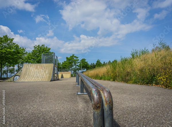 Obraz awesome railing close up skatepark