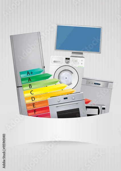 Obraz Energy efficiency rating scale