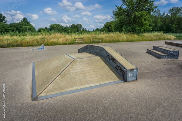Obraz skate ramp in skate park