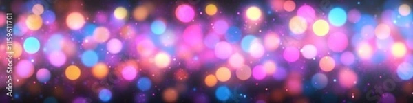Fototapeta Colorful bokeh lights create vibrant and dreamy atmosphere, addi
