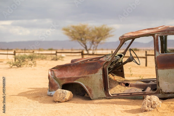 Fototapeta old rusty car
