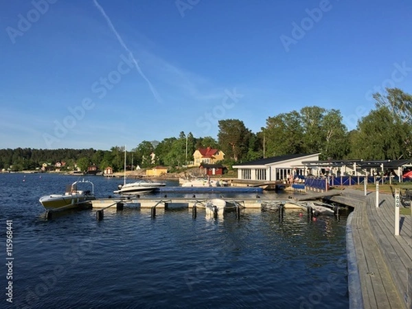 Fototapeta Linanäs Town in Sweden