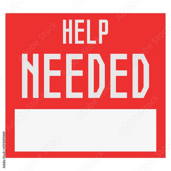Fototapeta help needed sign png