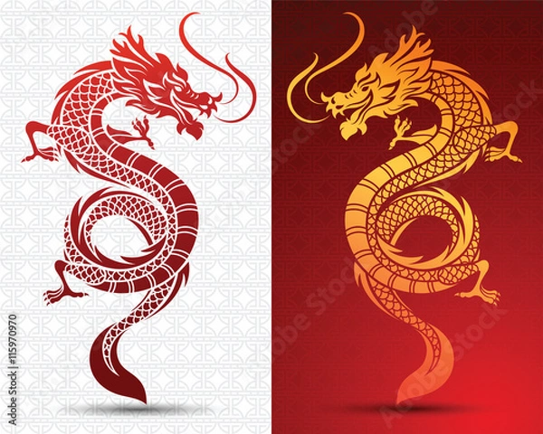 Fototapeta Hinese Dragon Vector