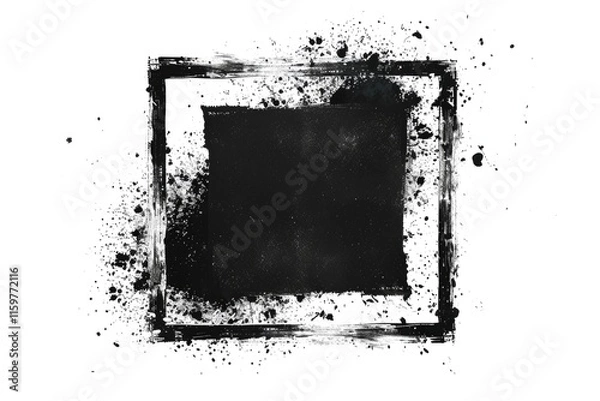 Fototapeta A logo featuring a grungy, dirty square design.