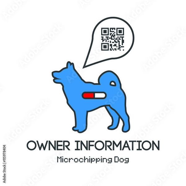 Fototapeta Microchipping of all dogs