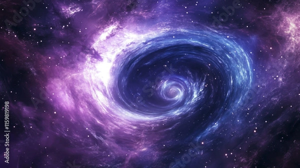 Fototapeta Cosmic Wave: A Blue and Purple Abstract Journey