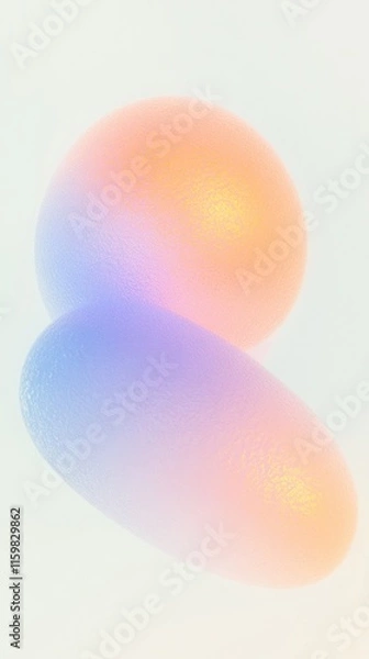 Fototapeta Geometric holographic patterns with vibrant gradient for creative design