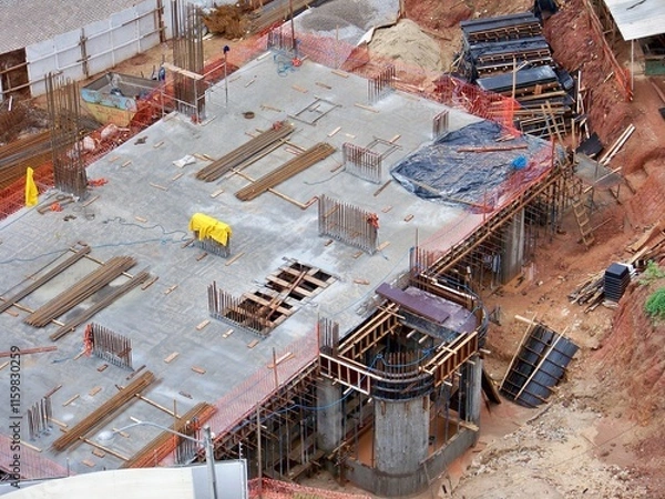 Obraz Construction of apartments in the initial phase