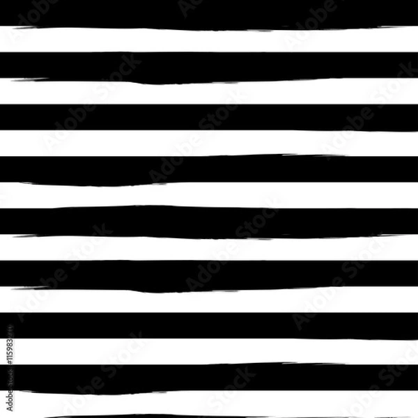 Fototapeta Trendy seamless grundge striped vector pattern. Base texture with grey middle-size stripes and white background. Can be used in web, printing, textile or interior design.