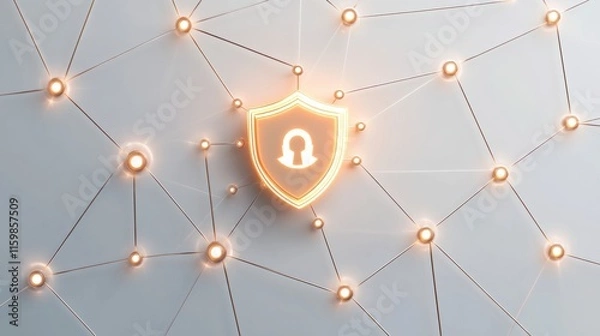 Fototapeta Enhance cybersecurity with advanced network protection. Discover cutting-edge technology solutions for safeguarding digital data and ensuring online security.
