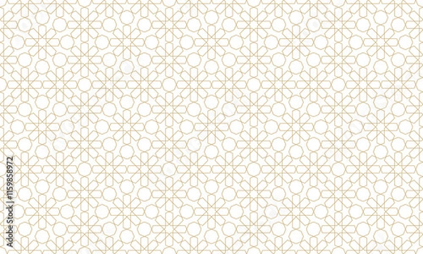 Fototapeta Seamless geometric pattern in authentic arabian style.