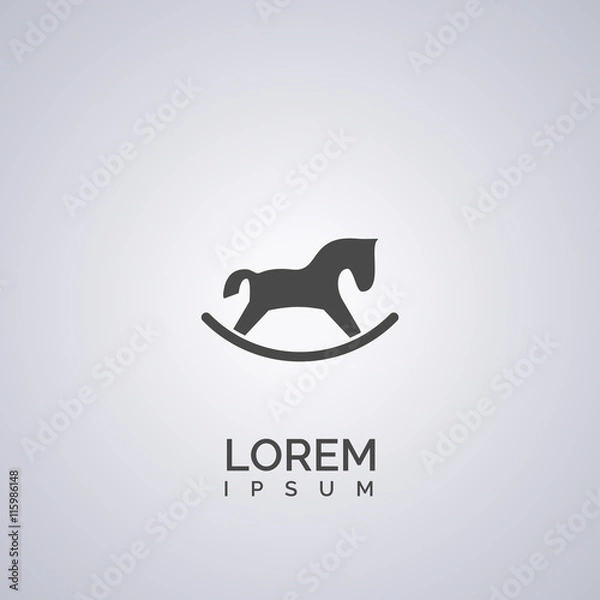 Obraz toy horse icon. toy horse logo