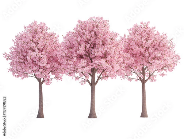 Fototapeta Cherry blossom tree in transparent background