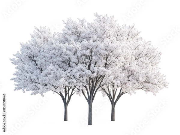 Obraz Cherry blossom tree in transparent background
