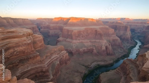 Obraz Canyon landscape with river