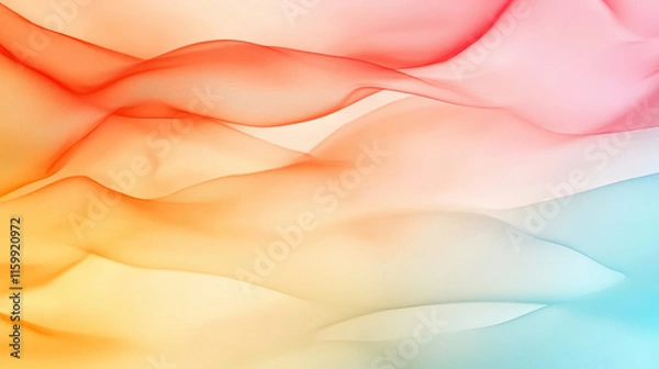 Fototapeta Vibrant abstract background with flowing red, orange, and blue waves. Enhance your design with this dynamic, colorful, artistic visual.