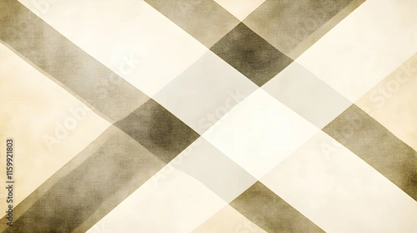 Obraz Abstract beige and brown diagonal geometric pattern background texture. Ideal for modern design projects, presentations, or website backgrounds.