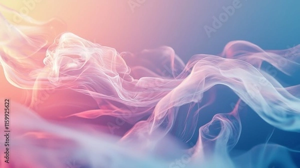 Fototapeta Soft pastel smoke in dynamic swirling motion