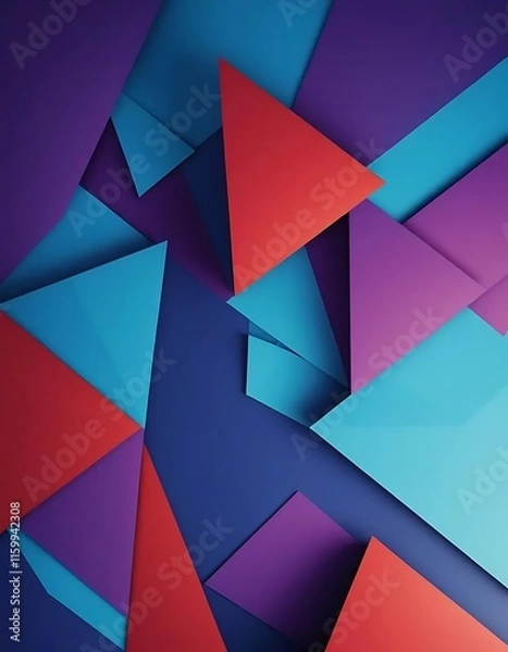 Fototapeta Abstract Geometric Pattern in Vibrant Colors