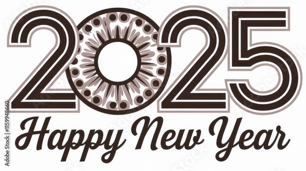 Obraz 2025 Happy New Year Logo Text Design Template