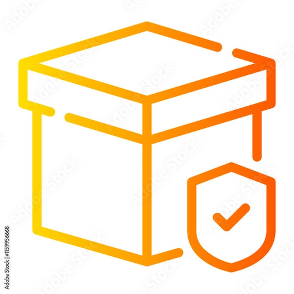 Obraz shield gradient icon