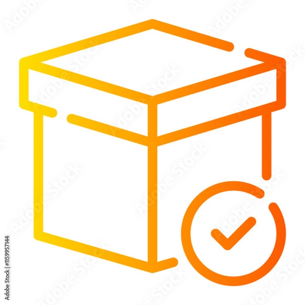 Fototapeta check gradient icon