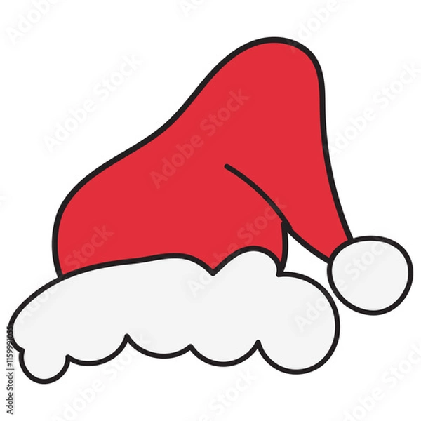Obraz doodle santa claus hat