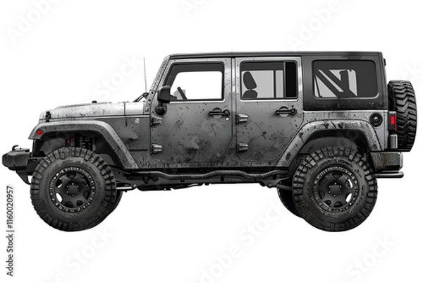 Obraz Modern SUV vehicle PNG with transparent background, ideal for mockups.