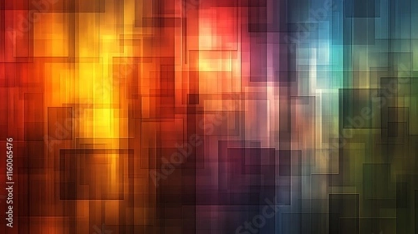 Fototapeta Abstract Colorful Geometric Rectangular Pattern Design