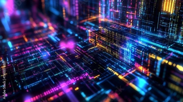 Obraz Programming coding screen, web developer coding screen