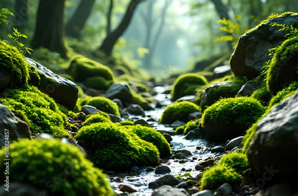 Obraz moss on the stone