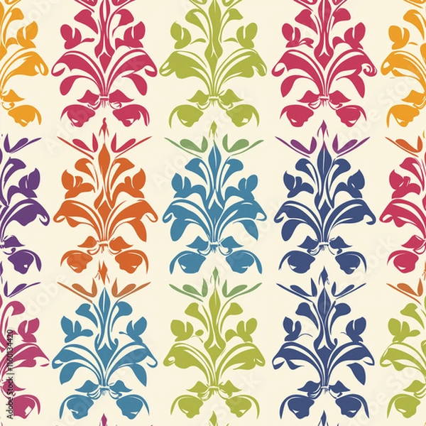 Fototapeta The colorful seamless pattern